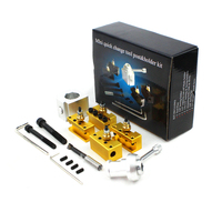 Tour miniature robuste en aluminium ISO DIN avec porte-outils à changement rapide, anodisé, affûté avec précision, pour usinage de précision