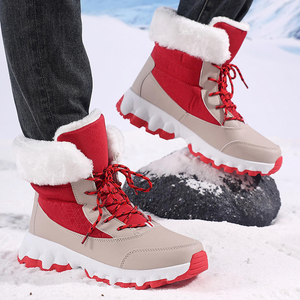 Botas de Nieve de Invierno para Mujer, Talla Grande, Zapatos de Exterior, Parte Superior de Cuero Sintético, Antideslizantes, de Goma - Product Image 2