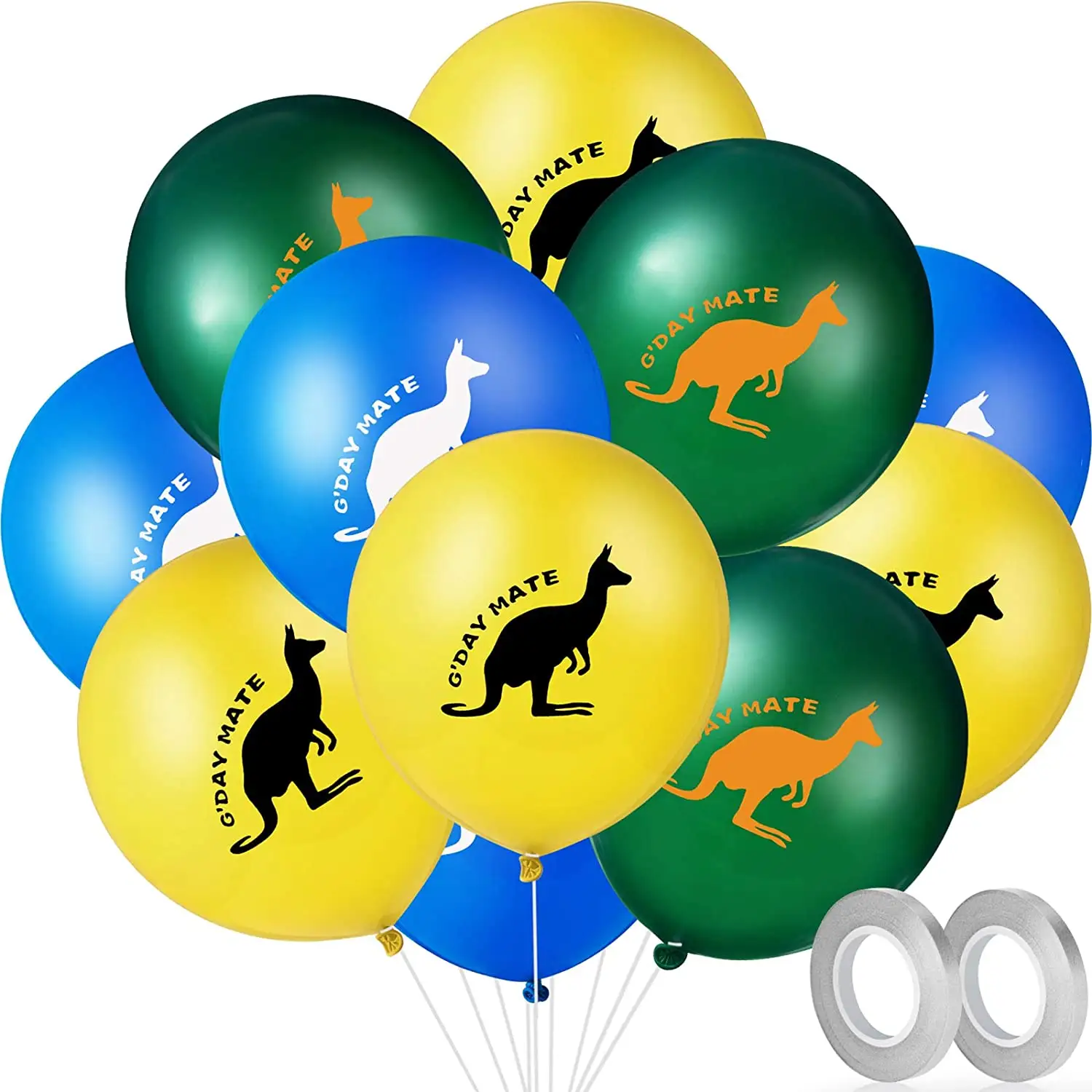 12 дюймов латексные воздушные шары в австралийском стиле, для вечеринки и дня св расходные материалы, 36 шт/партия Фестиваль воздушного шара пачке декорации