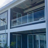 Système de main courante d'escalier en verre trempé plat de 10mm 12mm 15mm Application en acier inoxydable et en aluminium pour l'installation de bricolage de balcon