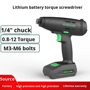 Llave Dinamométrica de Torque Fijo Guanyi 20V con Batería de Litio, Tipo Pistola, Embrague de 12 Nm, Destornillador, Herramientas Guanwei Fabricadas en China Continental - Product Image 5
