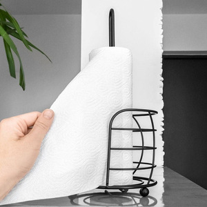 ZS <b>Paper</b> Towel Holder Round Iron Wire Modern Minimalist <b>Kitchen</b> Stand - Product Image 2
