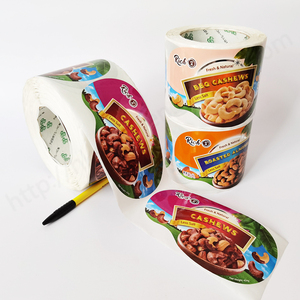 Rollo de pegatinas personalizadas, vinilo adhesivo impermeable, logotipo de marca, sellado redondo, logotipo comercial, etiquetas adhesivas para embalaje de alimentos - Product Image 3