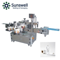 Machine d'étiquetage automatique autocollante pour bouteilles rondes et carrées en PET, pour boissons et eau, à moteur, garantie 1 an