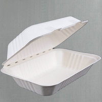 Caja de bagazo de caña de azúcar de gran oferta PTPACK para pastel, postre, hamburguesa