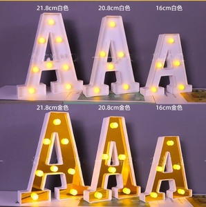 Luces con letras LED 26 alfabeto de luz carpa número de letras signo para fiesta de boda cumpleaños alimentado por batería de Navidad - Product Image 6
