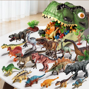 Regalo Preescolar, Juego de 52 Dinosaurios de Colores Brillantes en una Caja Grande con Forma de Cabeza de Ceratosaurio, Paquete al por Mayor, OEM y ODM - Product Image 1