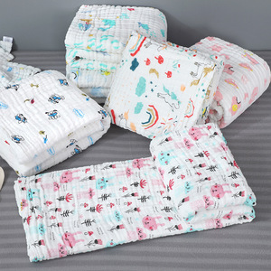 Couverture d'emmaillotage pour bébé Jianmu Qingyue, 110x110cm, en pur coton, gaze à six couches, couverture d'hiver pour nourrissons et jeunes enfants - Product Image 1