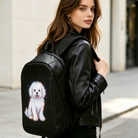 Sac à dos LED avec contrôle de l'application, sac à dos pour ordinateur portable cool DIY Pixel Art Animation Fashion Programming, cadeau unique pour hommes femmes sac