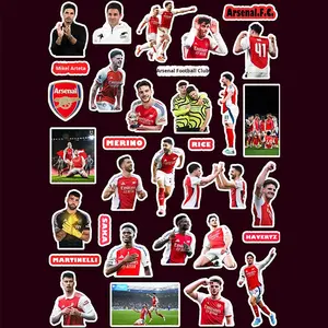 Colección <span class=keywords><strong>de</strong></span> Pegatinas del Arsenal <span class=keywords><strong>de</strong></span> la Premier League, Temporada 24-25 <span class=keywords><strong>de</strong></span> la Liga <span class=keywords><strong>de</strong></span> Campeones, Material PET, Pegatinas DIY para Decoración <span class=keywords><strong>de</strong></span> Teléfonos y Computadoras Portátiles - Product Image 1