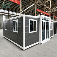 Maison modulaire portable de 20 pieds, structure en acier extensible, maison miniature, résistance à l'humidité et à la corrosion, maisons préfabriquées, maison-conteneur