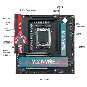เมนบอร์ด New Jingyue B650 รุ่น Night Demon DDR5 AM5 สำหรับเดสก์ท็อป รองรับซีพียูซีรีส์ 7000/8000/9000 หน่วยความจำ AGP DDR5 - Product Image 6