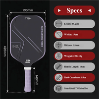 Raquette de pickleball en fibre de verre légère et durable avec poignée ergonomique confortable, idéale pour l'entraînement et les loisirs