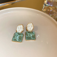 Boucles d'oreilles pendantes en alliage aiguille d'argent vertes avec perles d'imitation, tendance, pour soirée, mode féminine, luxe, polyvalentes, vente en gros d'usine