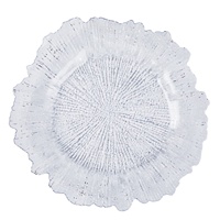 HY Acrylique Transparent Décoration De Mariage Plats En Plastique Assiettes Dîner Assiettes Jetables Assiettes De Chargeur
