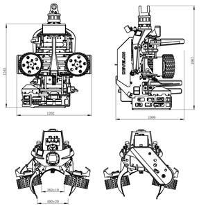 Xuvol WYJ-360F <b>Forestry</b> <b>Machinery</b> Automatic Tree Harvester with Chain Saw Tension Excavator Attachments Harvester Head - Product Image 2