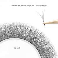 Clover Ultra Deep Black C D Curl Shape 0.15mm Extensions de cils épais Vente en gros 3D 4D 5D 6D W YY Private Label"
