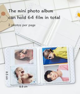 อัลบั้มรูปภาพขนาดเล็ก 3 นิ้ว รูปทรงสี่เหลี่ยม ผลิตจาก PVC เป็นมิตรกับสิ่งแวดล้อม ปกเคลือบเงา สำหรับใส่รูปถ่ายขนาด Mini12/11/8/9 ได้ 128 รูป - Product Image 3