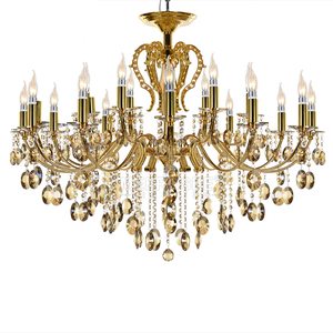MEEROSEE in ferro battuto lampadario di cristallo lampada a sospensione lampada a sospensione Lustre De <span class=keywords><strong>Sala</strong></span> di cristallo illuminazione per foyer MD8459 - Product Image 1