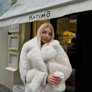 Nuovo <span class=keywords><strong>Cappotto</strong></span> Sottile in Finta Pelliccia Morbida e Dolce per Donna, Invernale <span class=keywords><strong>con</strong></span> Colletto in Pelliccia - Product Image 2