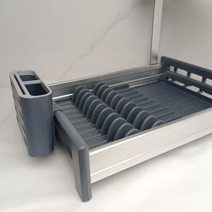 Estante <span class=keywords><strong>de</strong></span> Almacenamiento para Cocina con Soporte para Utensilios, <span class=keywords><strong>Escurridor</strong></span> <span class=keywords><strong>de</strong></span> <span class=keywords><strong>Platos</strong></span> Plegable - Product Image 1