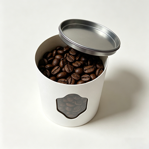 Caja de embalaje cilíndrica ecológica personalizada para té y café, tubo de papel, tubo de cartón redondo con ventana - Product Image 6