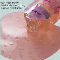 Lavande française nourrissante hydratante blanchissante contrôle de l'huile parfum longue durée véritable pétale de fleur Gel douche relaxant nettoyant pour le corps