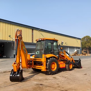 Excavatrice sur roues JCB 3CX jaune, moteur Changchai, équipement de construction moyen PLC - Product Image 1
