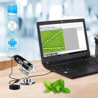 Microscope numérique réglable 1600X 2MP 8 LED, loupe numérique portable USB, endoscope électronique à grossissement HD