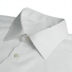 Chemise habillée blanche en satin anti-plis respirante pour homme, col rabattu, simple boutonnage, 100 % coton, idéale pour le bureau au printemps - Product Image 2