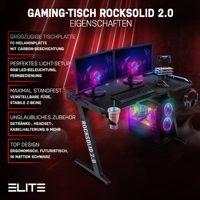 Poste de travail de jeu PC grand bureau de jeu de bureau avec lumière LED RVB ordinateur e-sports Table de jeu Pc noir coin Gamer bureau