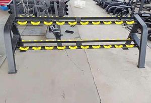 Rastrelliera per Manubri da Palestra Commerciale con Telaio in Acciaio Inossidabile Costruzione Resistente Caratteristiche di Sicurezza per Pesi Liberi - Product Image 5