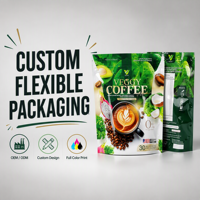 Nouvel Emballage Alimentaire 2026 pour Grains de Café : Sachets à Fond Plat avec Fermeture Zip Refermable