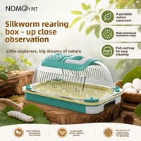Boîte d'observation des insectes rectangulaire transparente multifonctionnelle, kit d'élevage de ver à soie, modèle de jouet pour expériences scientifiques ST-010 pour étudiants