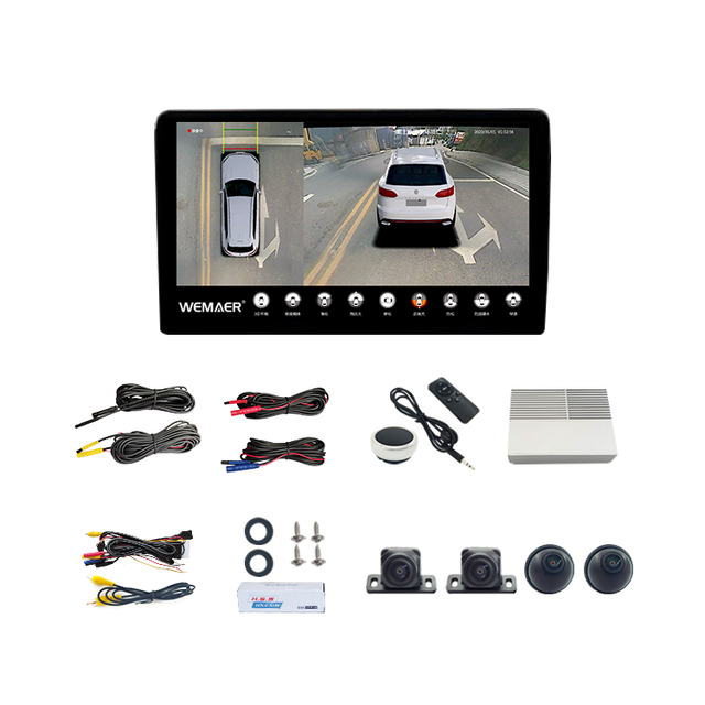 Universal Waterproof Panoramic HD 3D 360 Camera Car Bird View System with Reversing Radar Reverse Camera for Android Car Radio