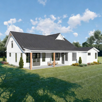 Villa préfabriquée en acier léger avec chambre et salle de bain pour projets de construction modernes - Écologique, ignifuge, pour usage commercial, hôtelier et bureautique