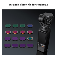 Kit de 16 filtres K&F CONCEPT, diffuseur noir 1/4, diffuseur noir 1/8, UV, CPL, ND, filtre à effet ND/PL pour DJI Osmo Pocket 4/3