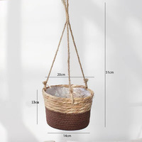 Hängende Pflanzer Korb Jute Seil gewebte Pflanzen Kleiderbügel Indoor Hängende Pflanzen halter Langlebige und elegante hängende Pflanzen halter im Freien