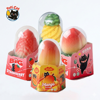 Pabrik PoPI CAT Es Krim Bentuk 3D Rasa Stroberi Segar, Nanas, Persik, Mangga, Camilan Beku