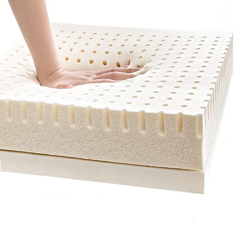 Natural rubber material 75D 90D anti-allergy thailand organic latex mattress topper that can control latex content roll in a box
