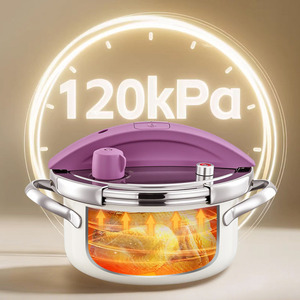 Casserole à pression en acier inoxydable 316, cuisine domestique, multifonctionnelle, 4L, mini-casserole à pression pour cuisinière à gaz et à induction - Product Image 3