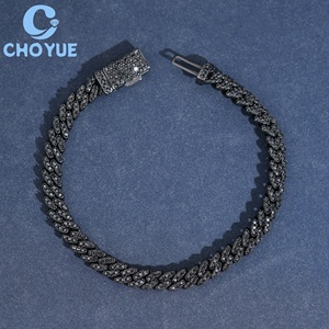 Cheap Design 6mm Small Size 925 Sterling Silver Moissanite Cuban Link <b>Chain</b> Bracelet <b>Iced</b> <b>Out</b> Hiphop Style Everyday Wear Jewelry - Product Image 6