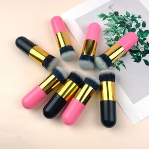 Mini Brocha de Maquillaje Vegana y Libre de Crueldad Animal, para Rubor, Bronceador, Polvo Suelto y Polvo Compacto, Brocha Individual para Mejillas - Product Image 1