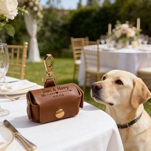 Personalised Dog Leather <b>Ring</b> Pouch, Pet <b>Ring</b> <b>Box</b> for Wedding, <b>Proposal</b>, Engagement, Custom Jewelry Storage Small Pouches - Product Image 2