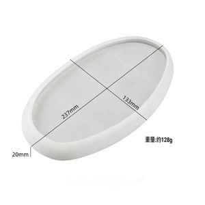 2 Tamanhos Jóias Recipiente Anel Trinket Placa De Armazenamento Grande Bandeja Oval Silicone Moldes para Concreto Resina Prato Bandeja - Product Image 3