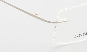 6020ファッション長方形無縁メモリ金属メガネフレーム男性用光学処方眼鏡ピンク近視眼鏡 - Product Image 6