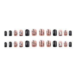 <span class=keywords><strong>Unghie</strong></span> Finte Adesive Ultra Sottili Senza Cuciture <span class=keywords><strong>con</strong></span> Motivo Love Primavera Estate, Stile Dark Sweet Cool - Product Image 5