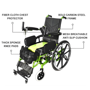 <span class=keywords><strong>Fauteuil</strong></span> <span class=keywords><strong>roulant</strong></span> <span class=keywords><strong>semi</strong></span>-électrique à dossier haut pour personnes à mobilité réduite, avec fonction de levage motorisée - Product Image 2