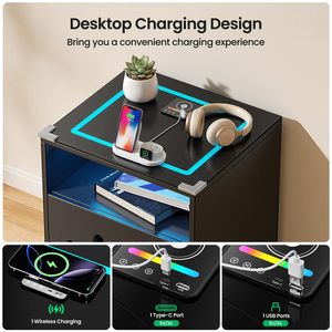 Mesa de Noche Multifuncional SENYU, Mesa Auxiliar Inteligente con Muebles Inteligentes para el Hogar, Mesa de Noche para Mascotas - Product Image 3