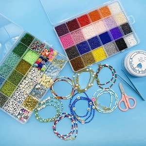 Vente en gros de perles de verre de millet de 36 couleurs, très demandées, pour la création de bracelets, colliers et bagues faits main, en coffrets. - Product Image 6